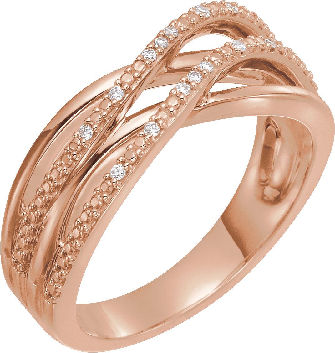 Accented Criss-Cross Ring