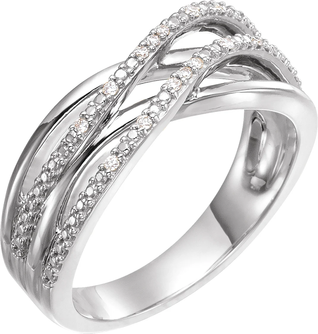 Accented Criss-Cross Ring