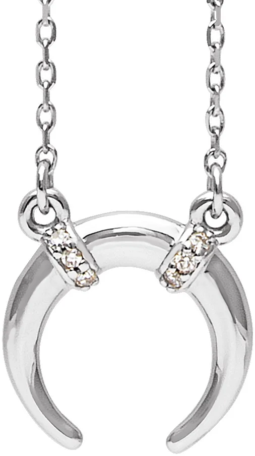 Accented Crescent Necklace