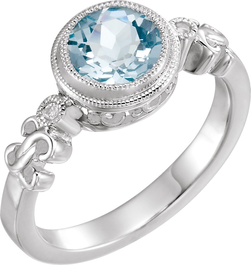 Accented Bezel-Set Ring