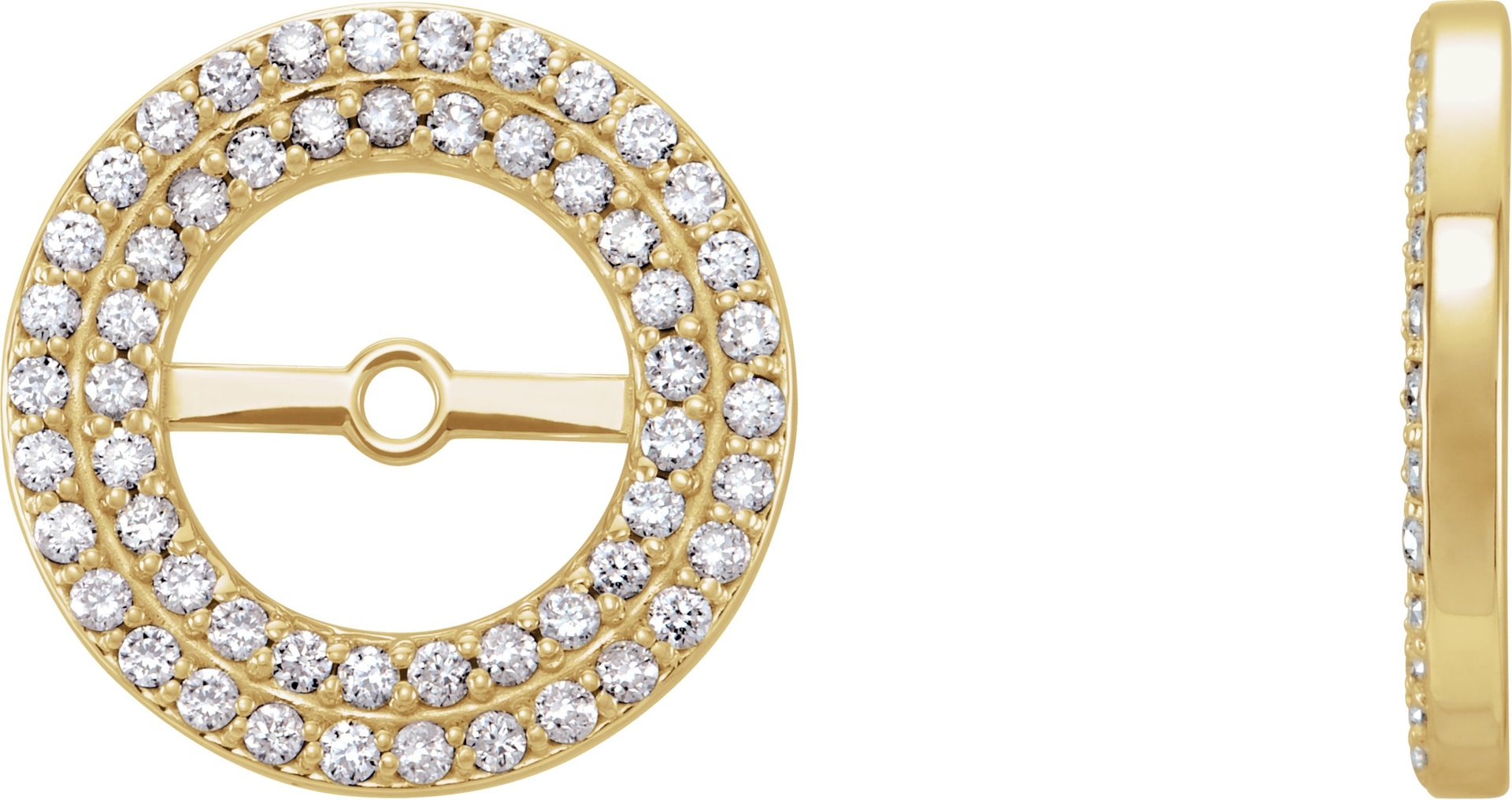 Double Halo-Style Earring Jackets