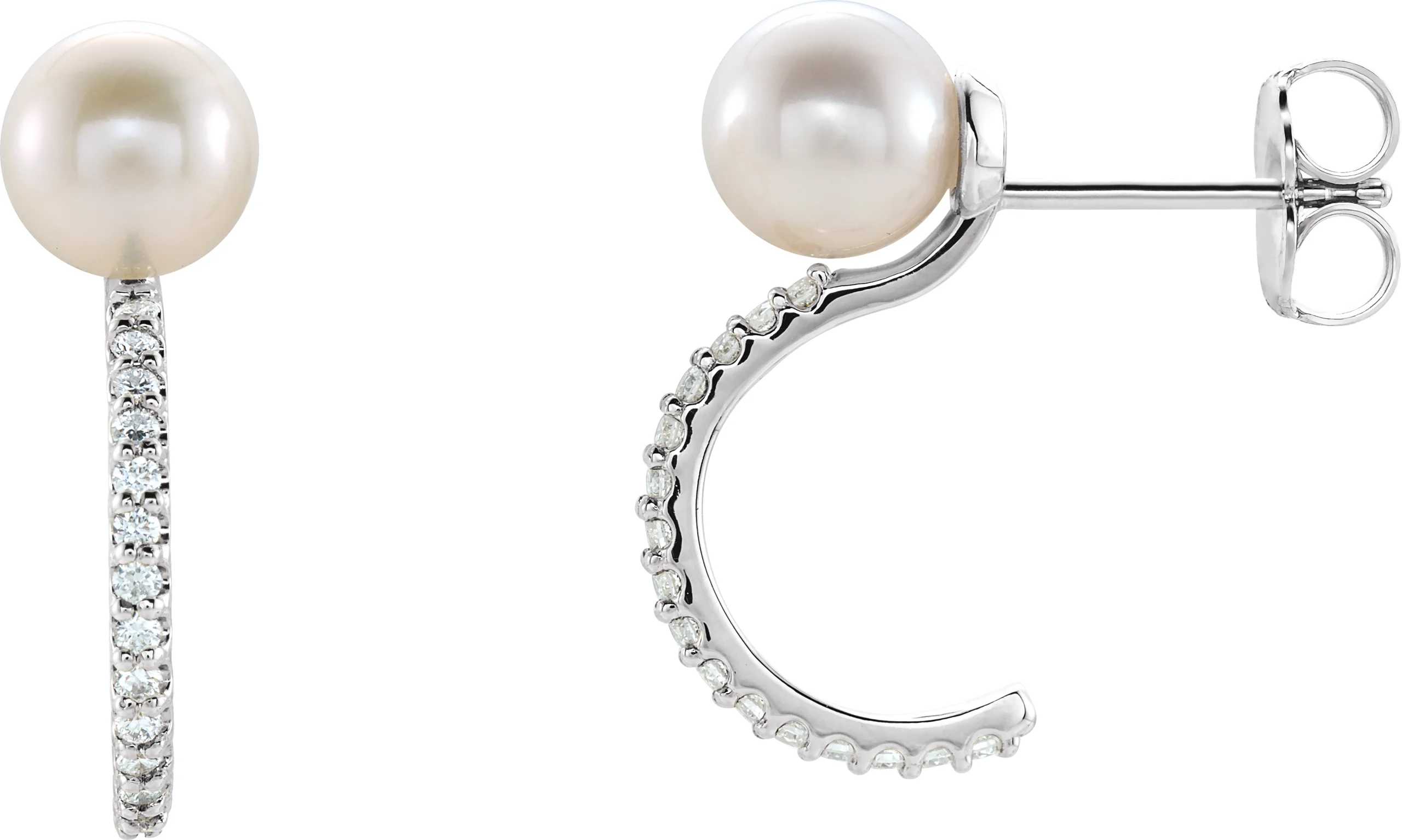 Pearl Hoop Earrings