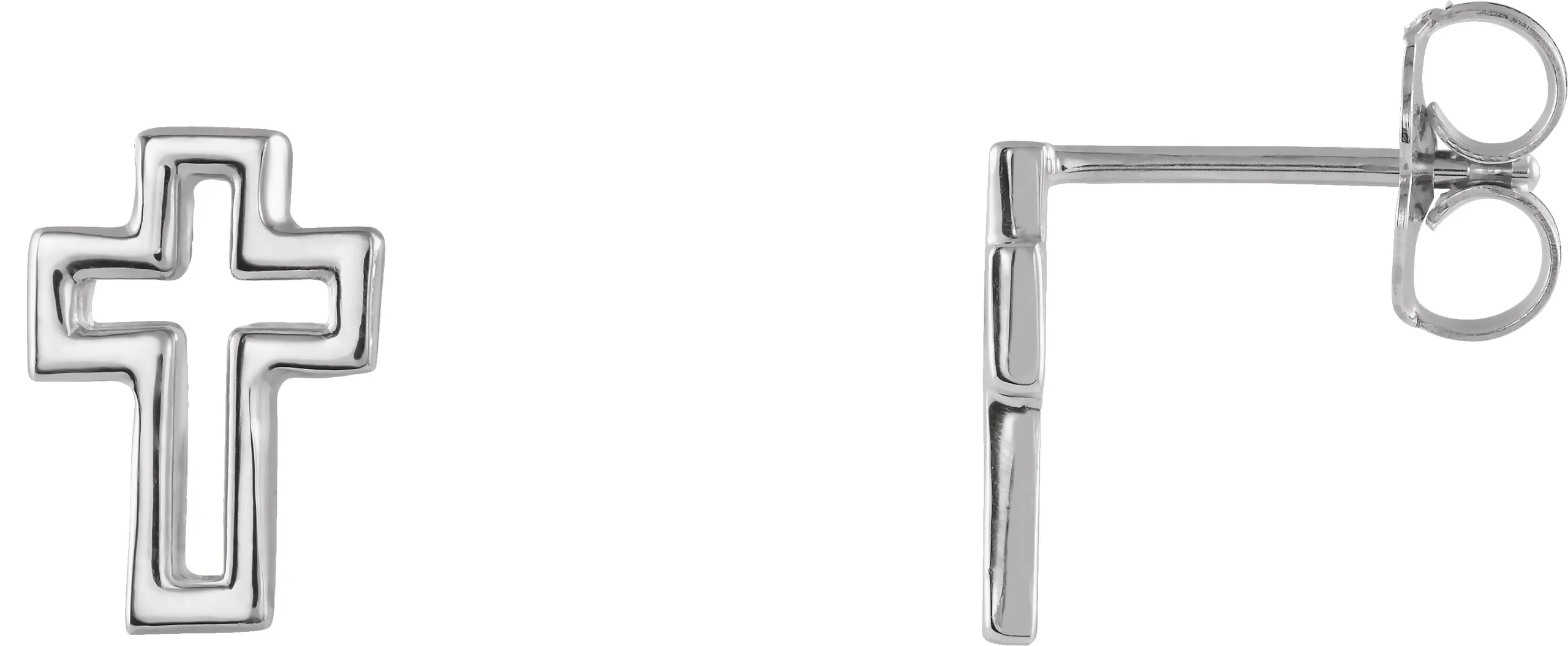 Open Cross Earrings