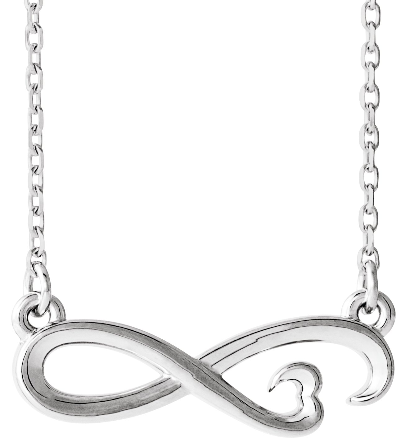 Infinity-Inspired Heart Necklace or Center