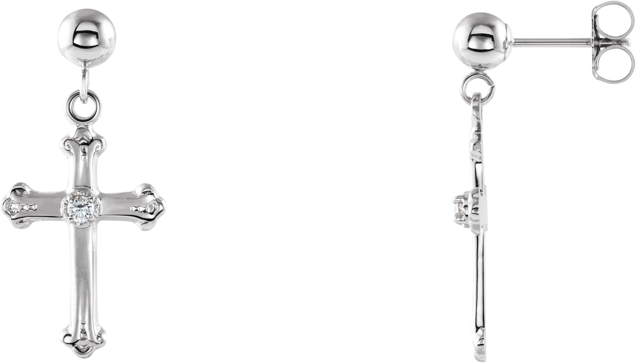 Cross & Ball Earrings