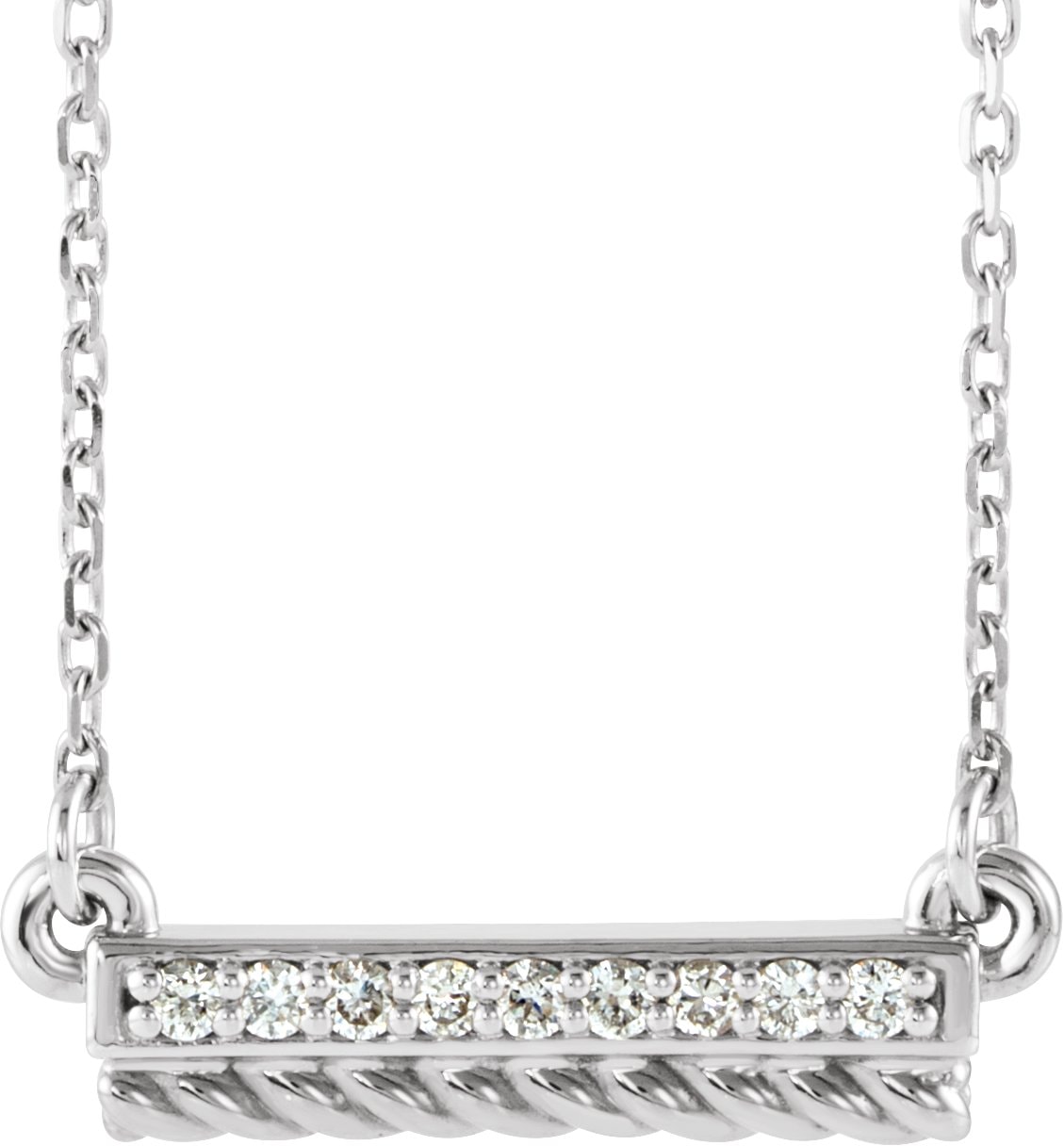 Rope Bar Necklace or Center