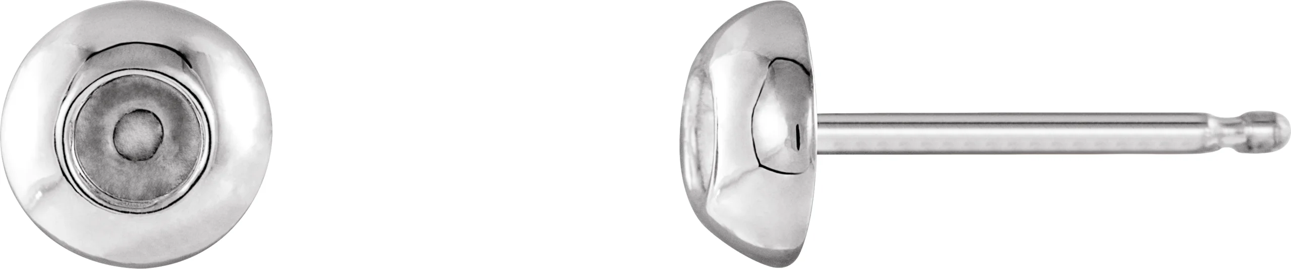 Round Bezel-Set Stud Earrings    