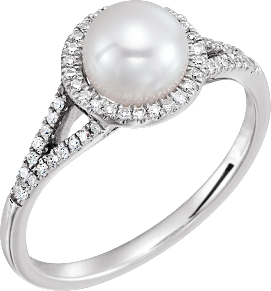 Halo-Style Birthstone Ring