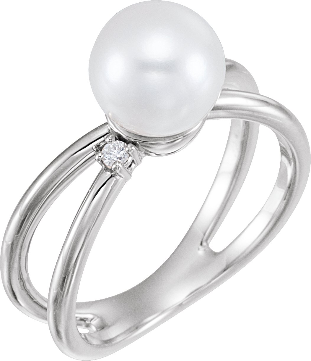 Pearl Negative Space Ring