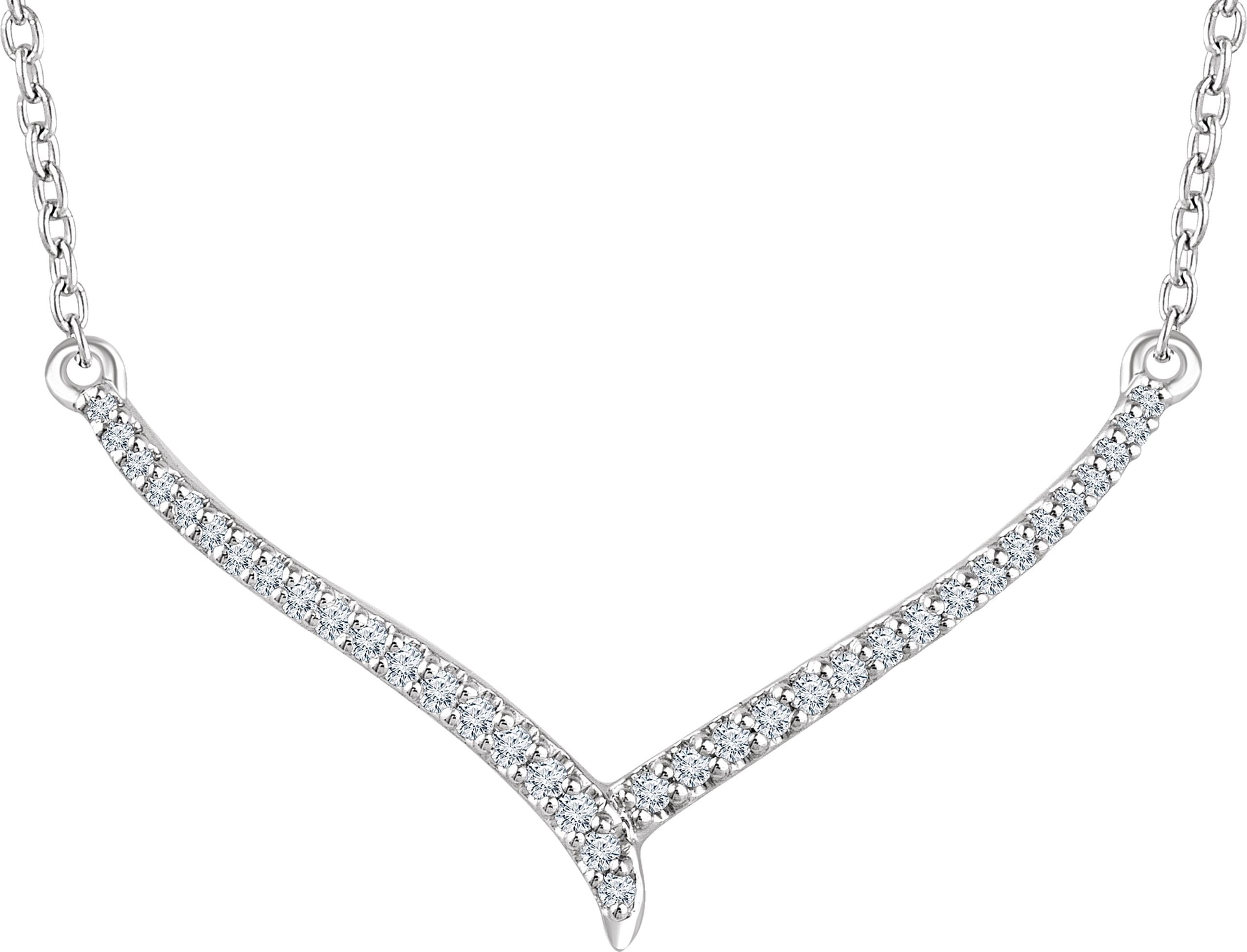Accented V Necklace