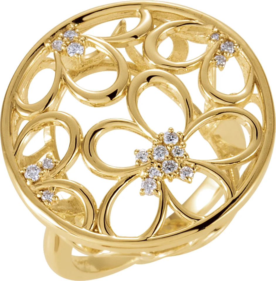 Accented Floral Ring