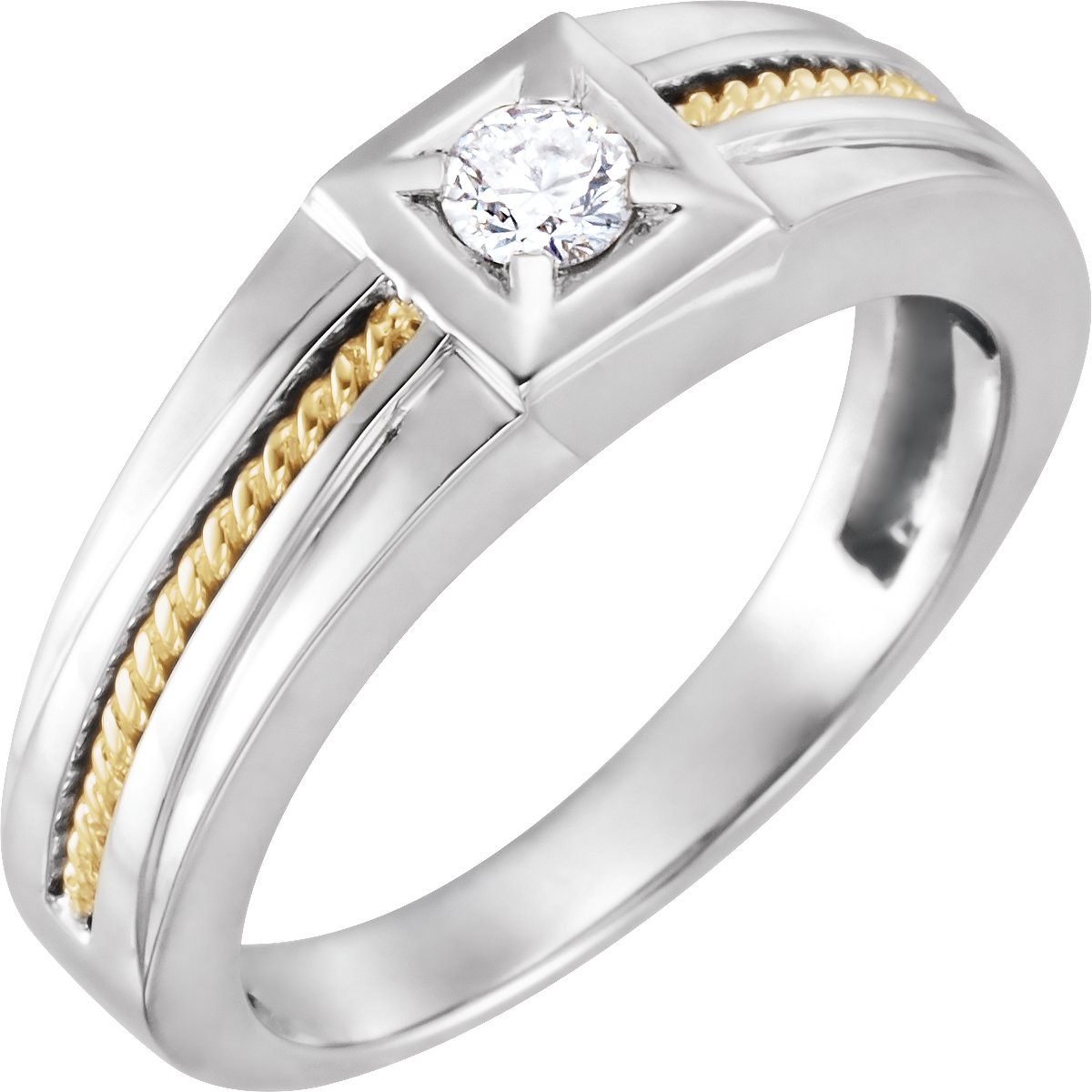 Solitaire Rope Ring