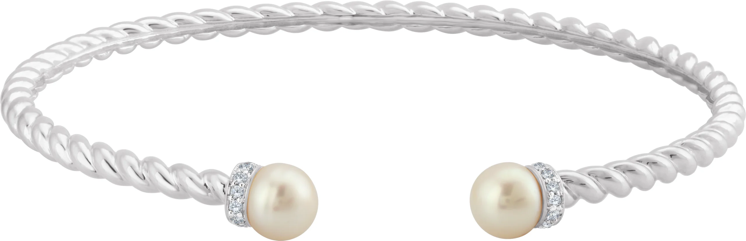 Accented Pearl Rope Cuff Bracelet