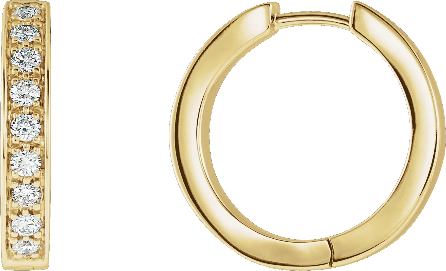 Inside-Outside Hinged Hoop Earrings