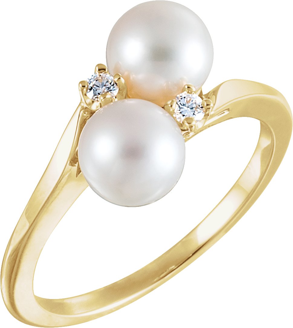 Two-Stone Pearl Ring