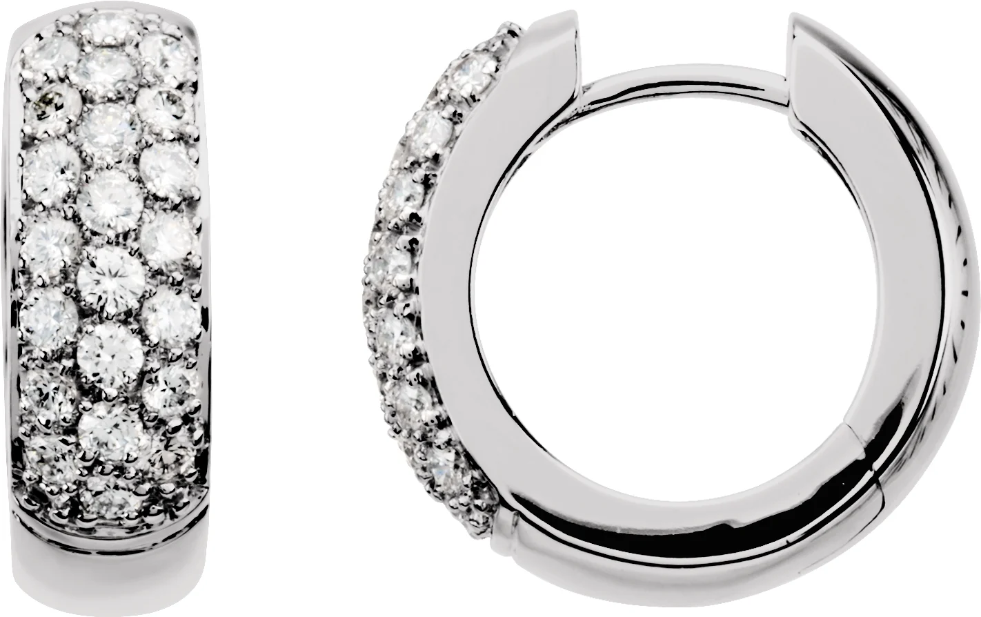 Pavé-Style Hoop Earrings