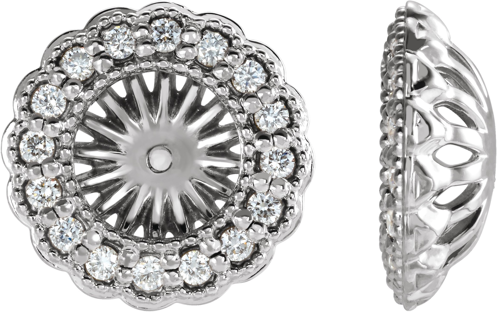 Halo-Style Earring Jackets for Pearl Studs