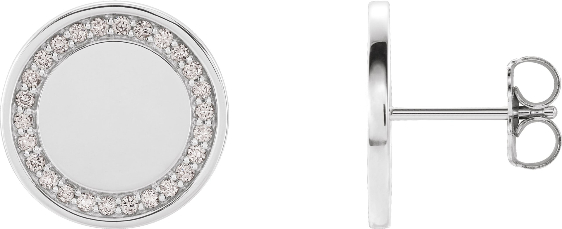 Accented Engravable Earrings