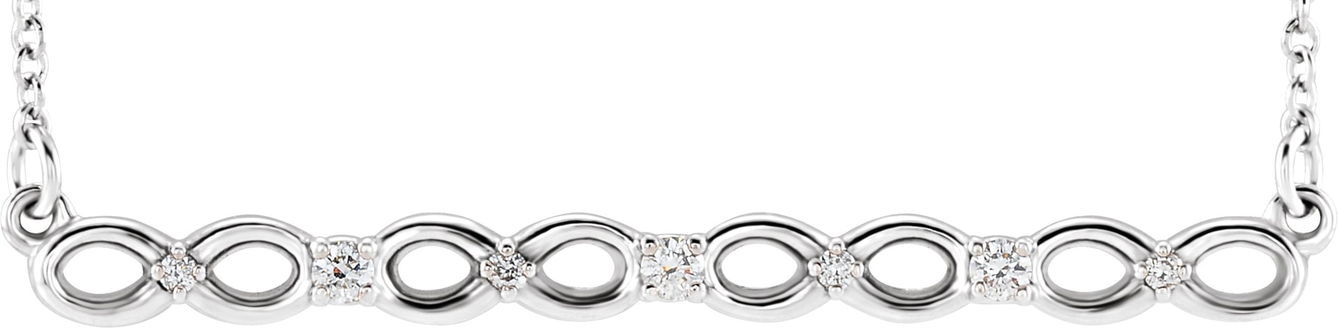 Infinity-Inspired Bar Necklace or Center