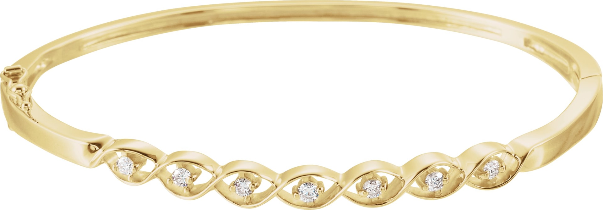 Accented Hinged Bangle Bracelet
