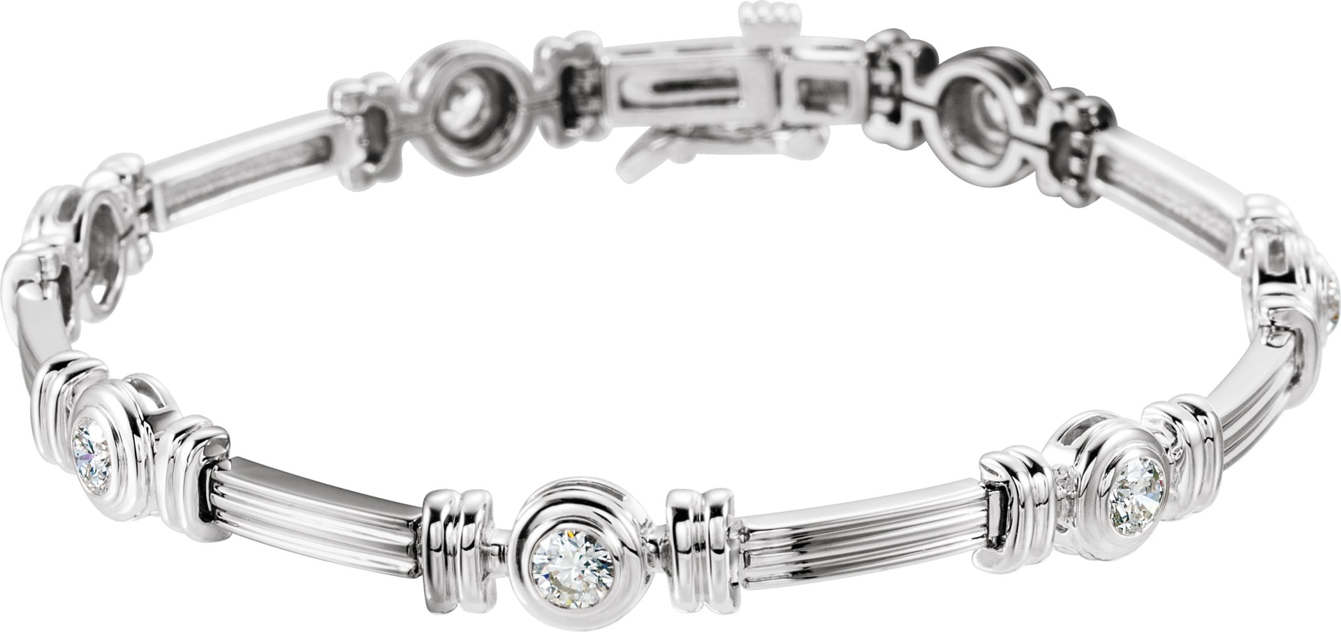 Bezel-Set Line Bracelet