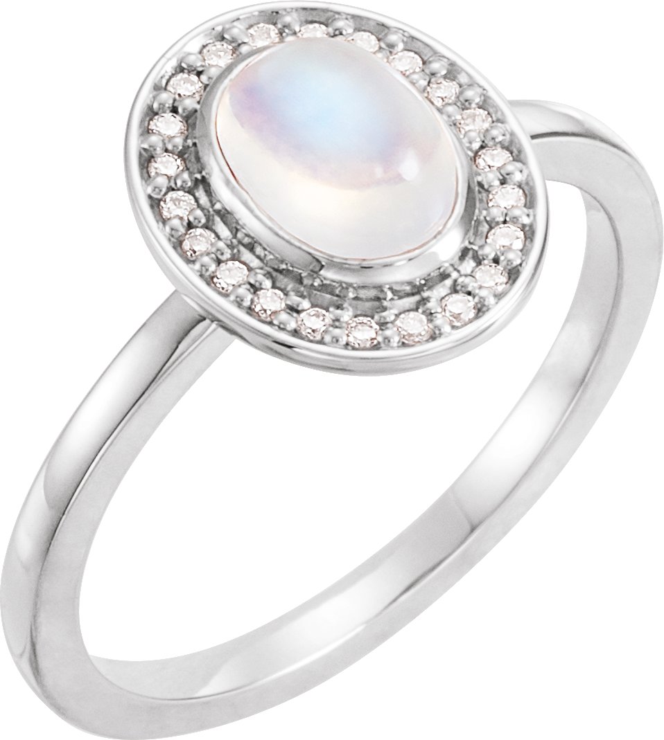 Halo-Style Cabochon Ring
