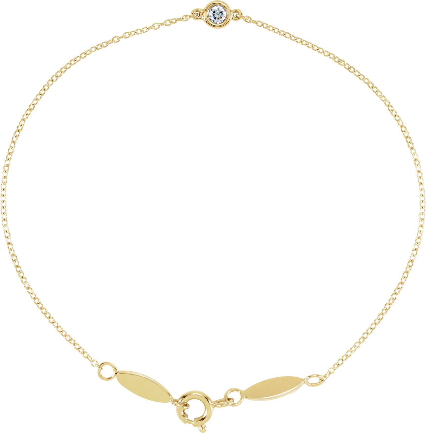 Bezel-Set Link Bracelet
