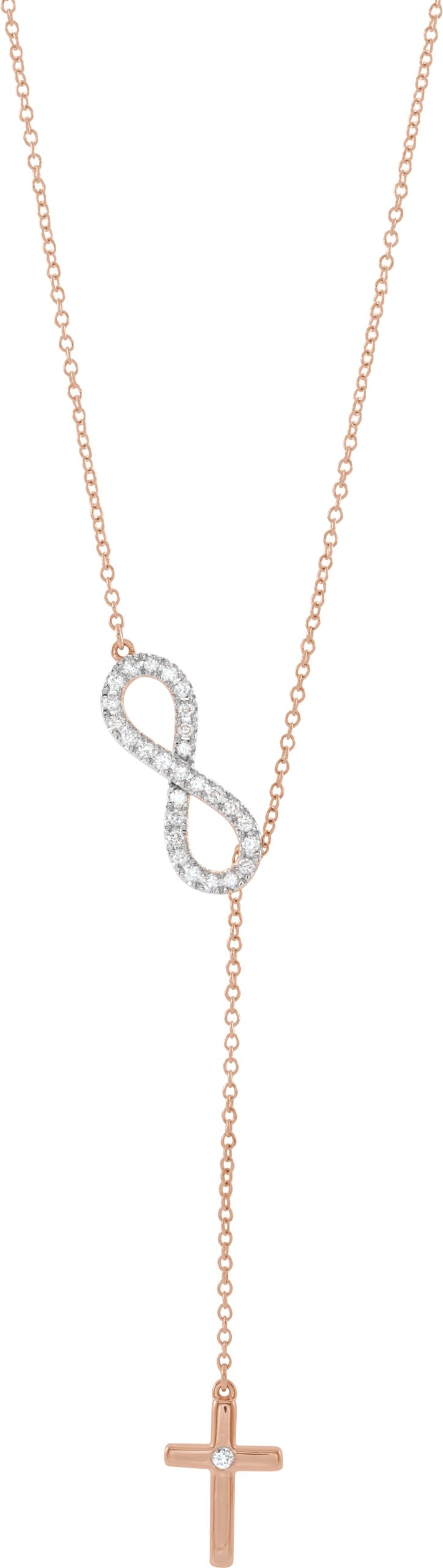 Infinity-Inspired Cross "Y" Necklace