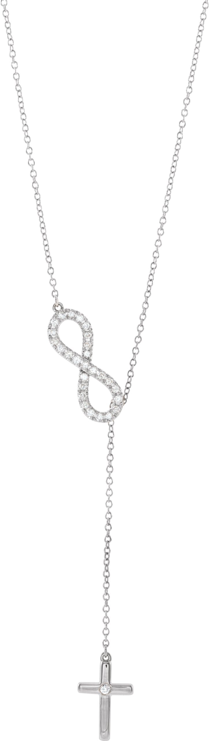 Infinity-Inspired Cross Y Necklace
