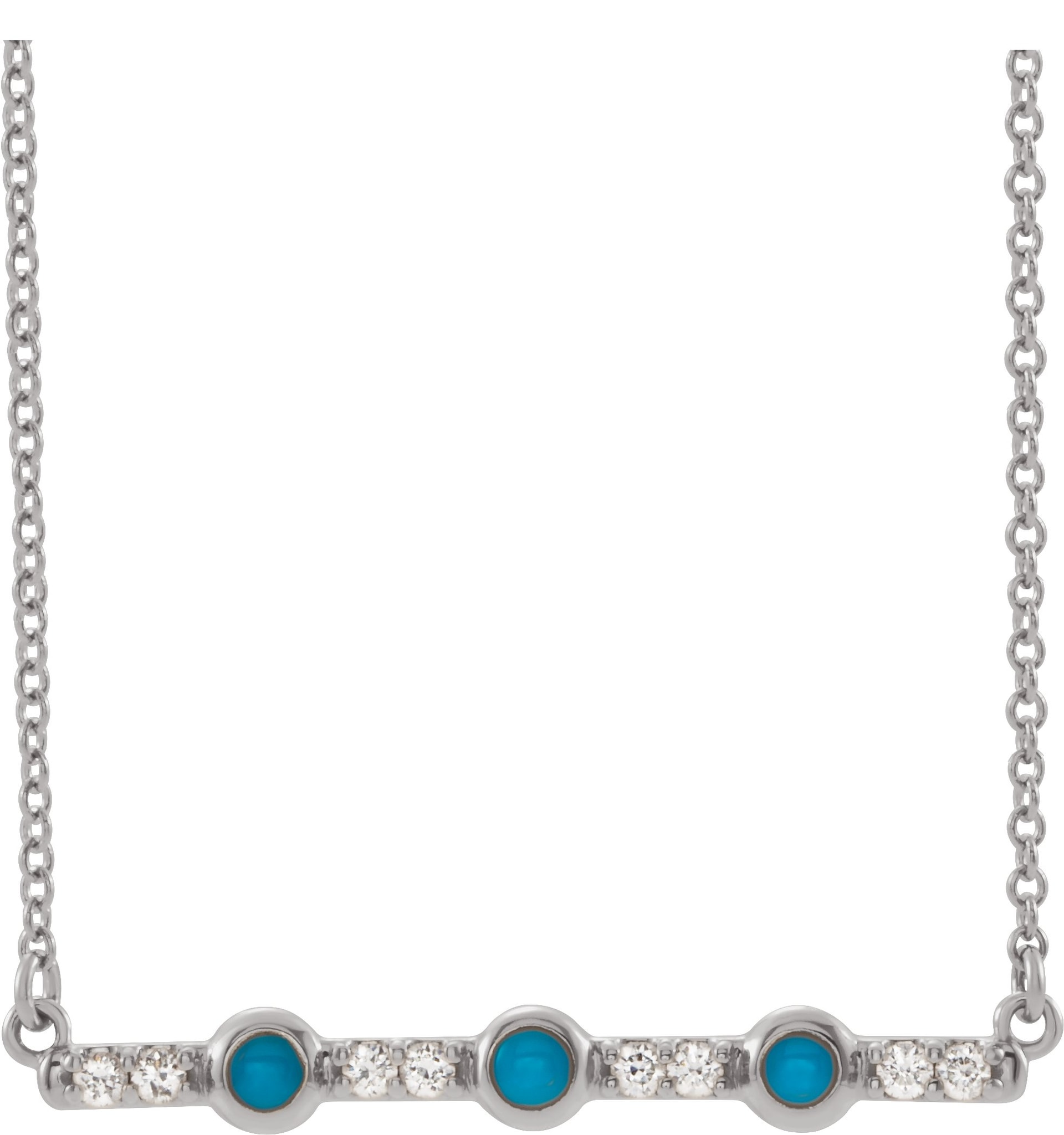 Accented Cabochon Bar Necklace or Center