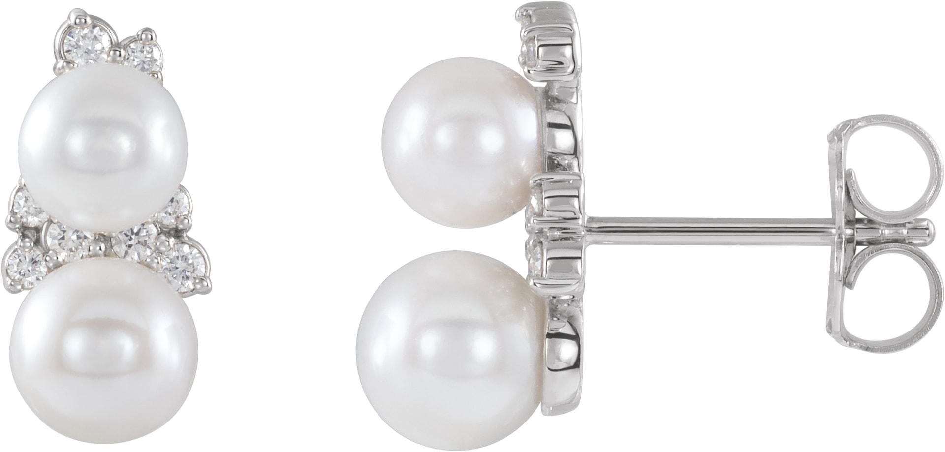 Accented Pearl Ear Climbers