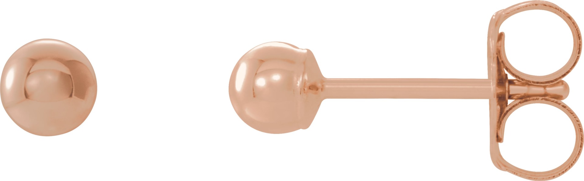 Ball Earrings with Bright Finish
