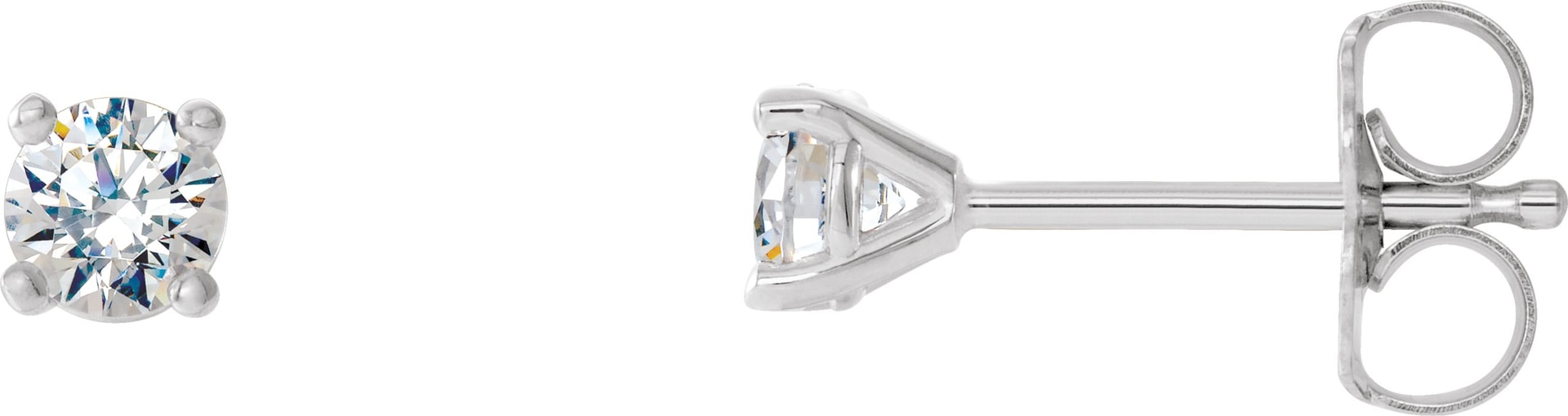 Round 4-Prong Stud Earrings