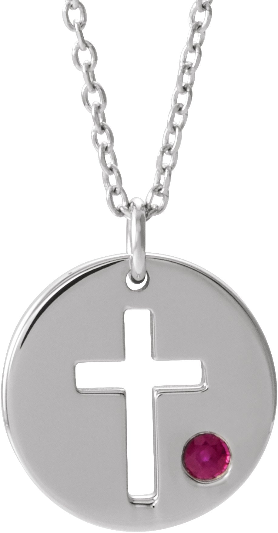 Pierced Cross Disc Necklace or Pendant