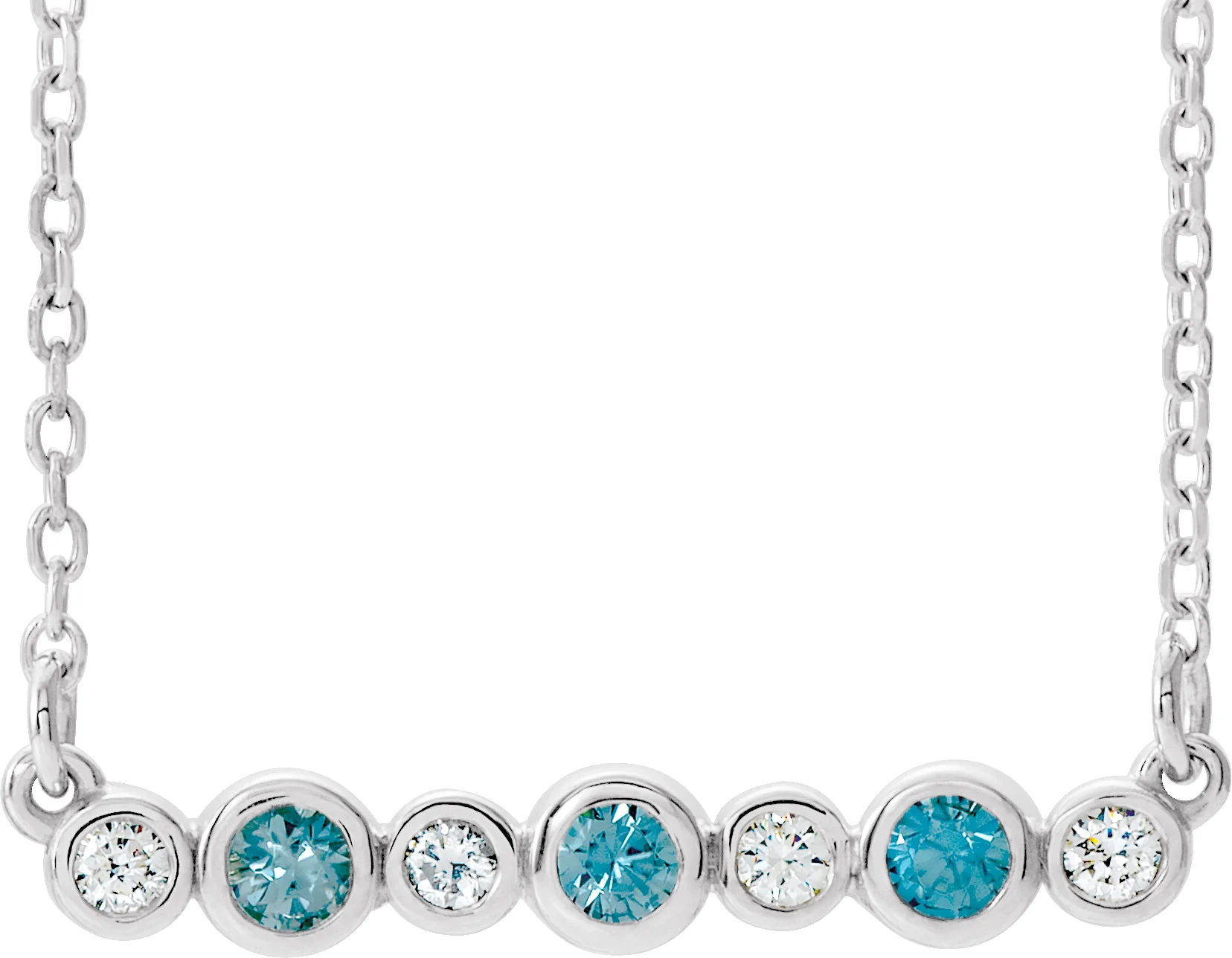 Bezel-Set Bar Necklace