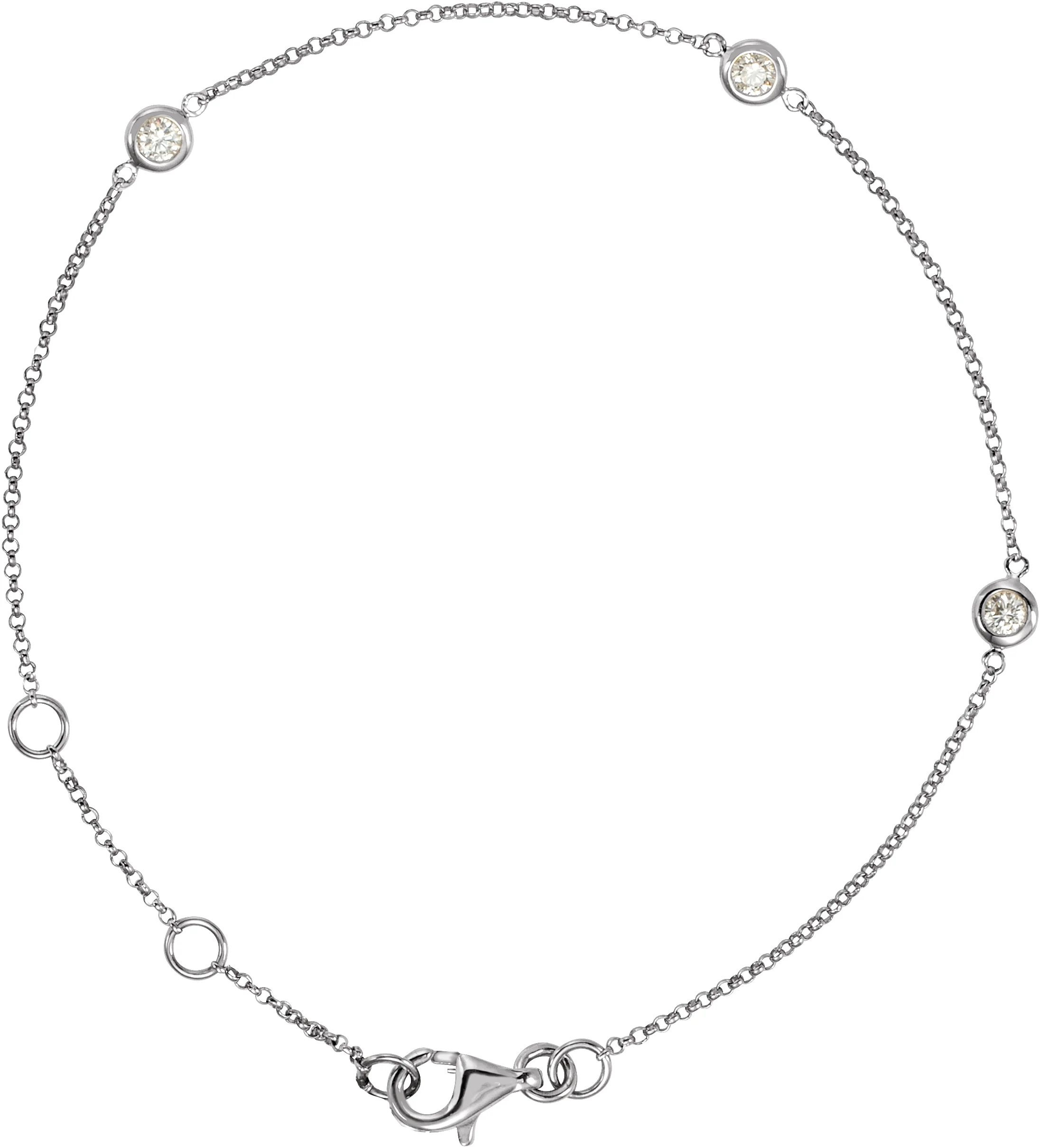 Bezel-Set Station Bracelet
