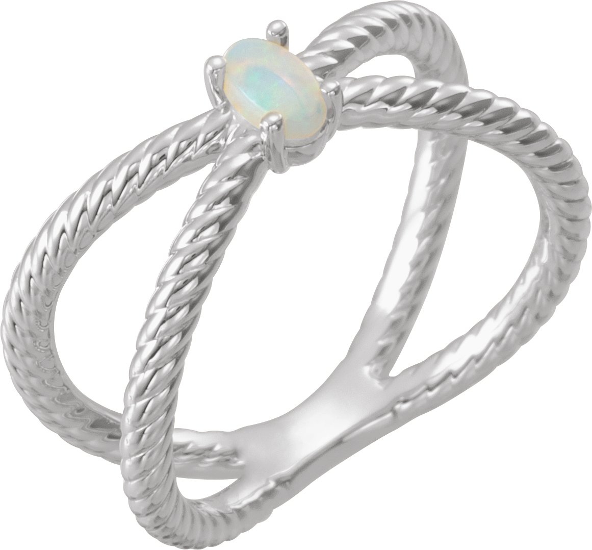 Criss-Cross Cabochon Ring