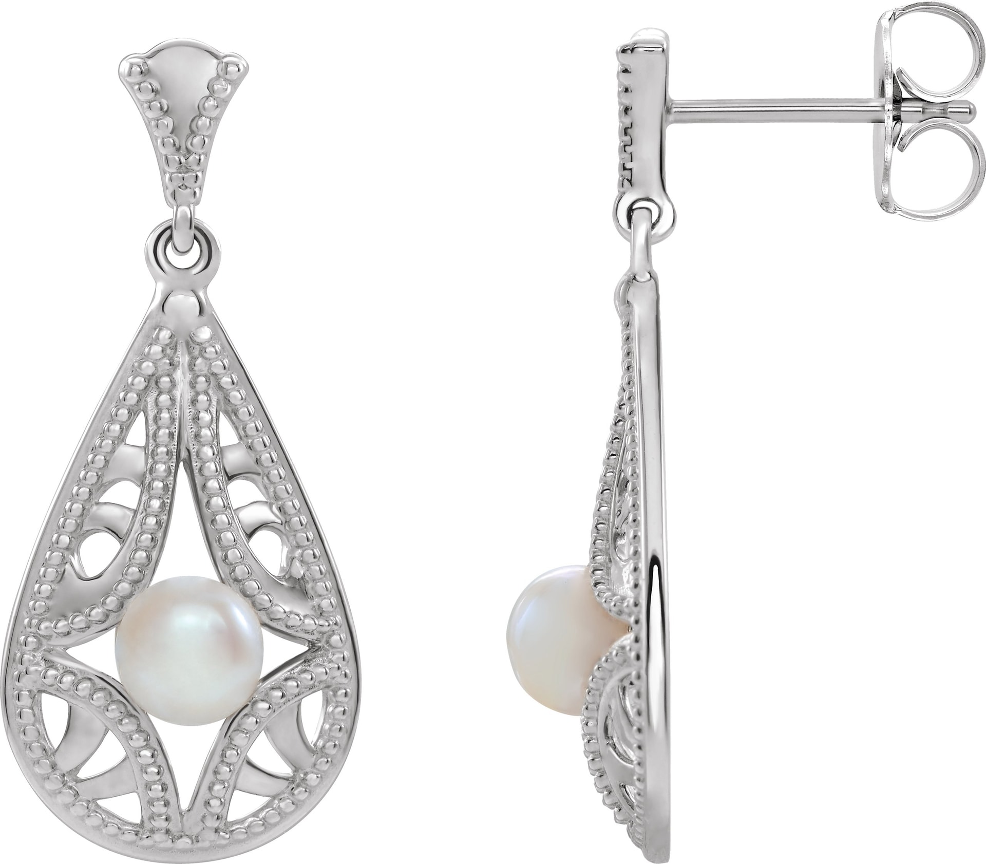 Vintage-Inspired Pearl Earrings