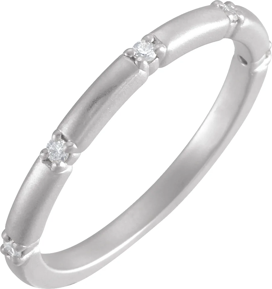 Five-Stone Anniversary Band with Bead Blast Finish