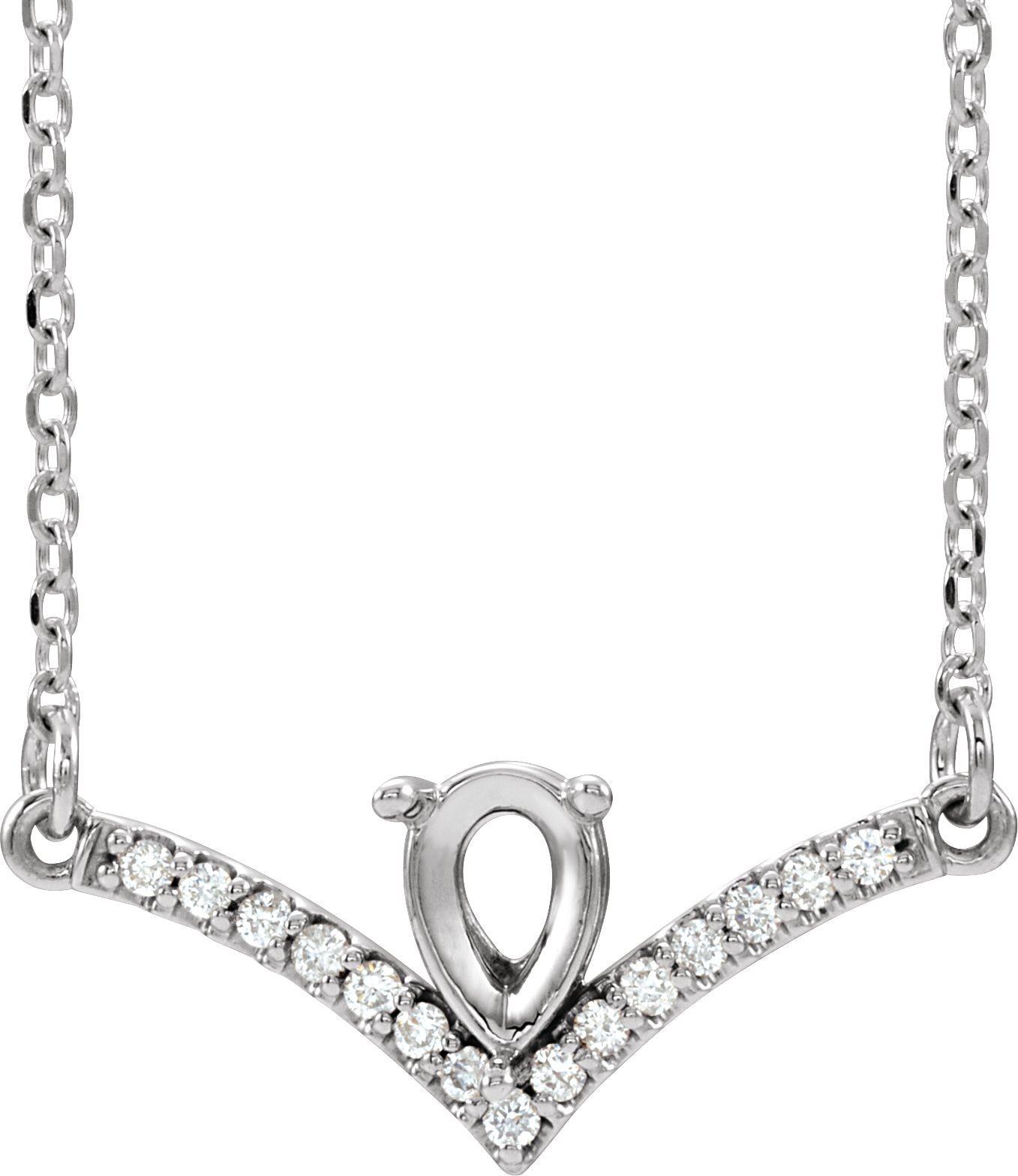 Accented V Necklace or Center 