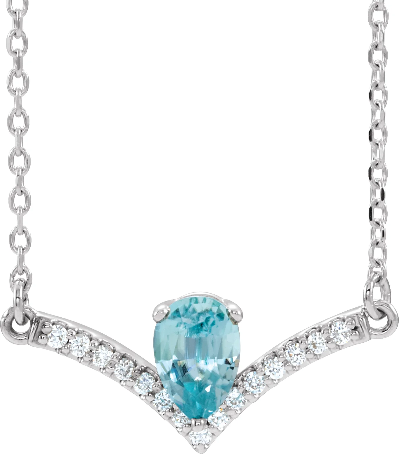 Accented V Necklace
