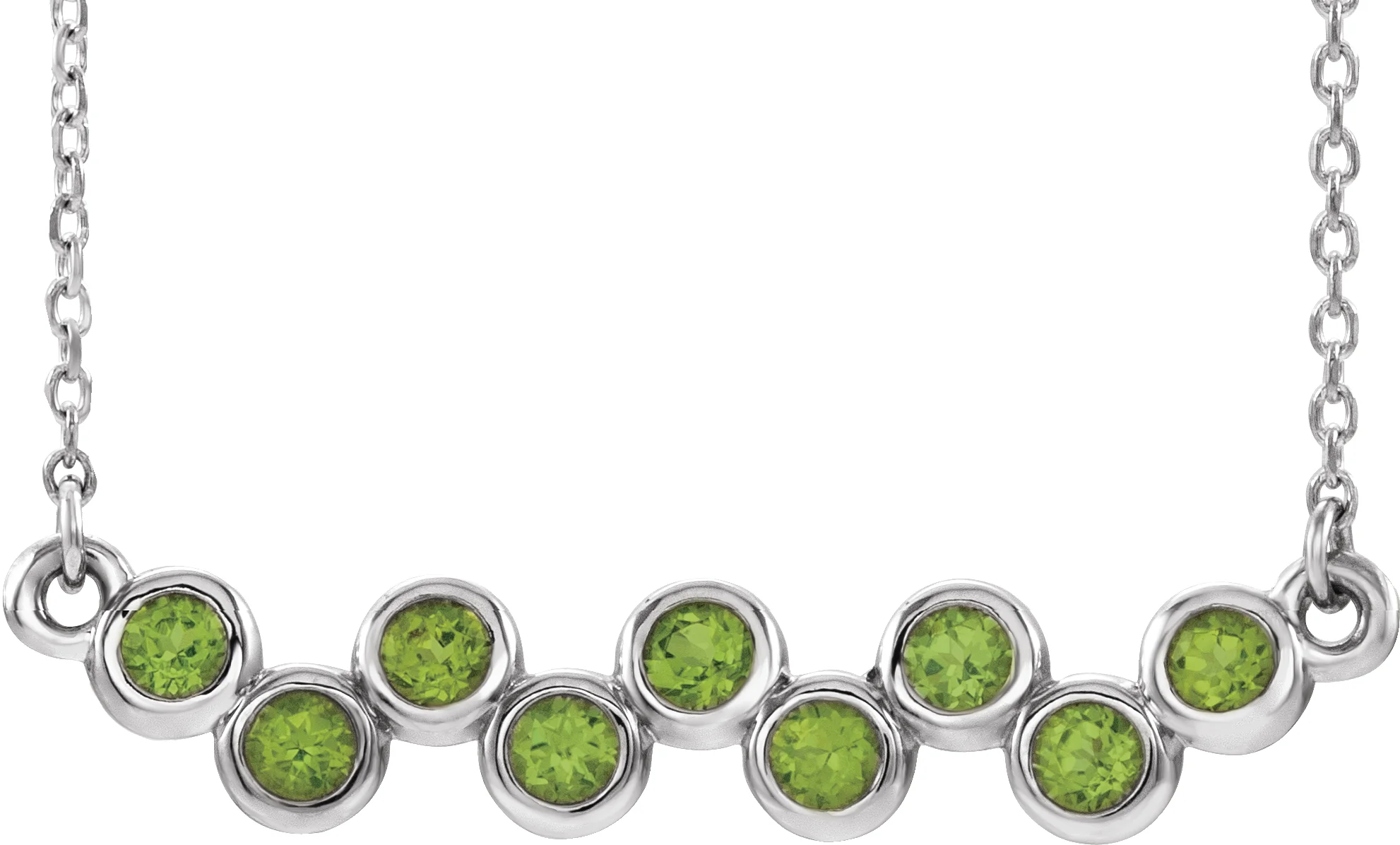Bezel-Set Bar Necklace or Center