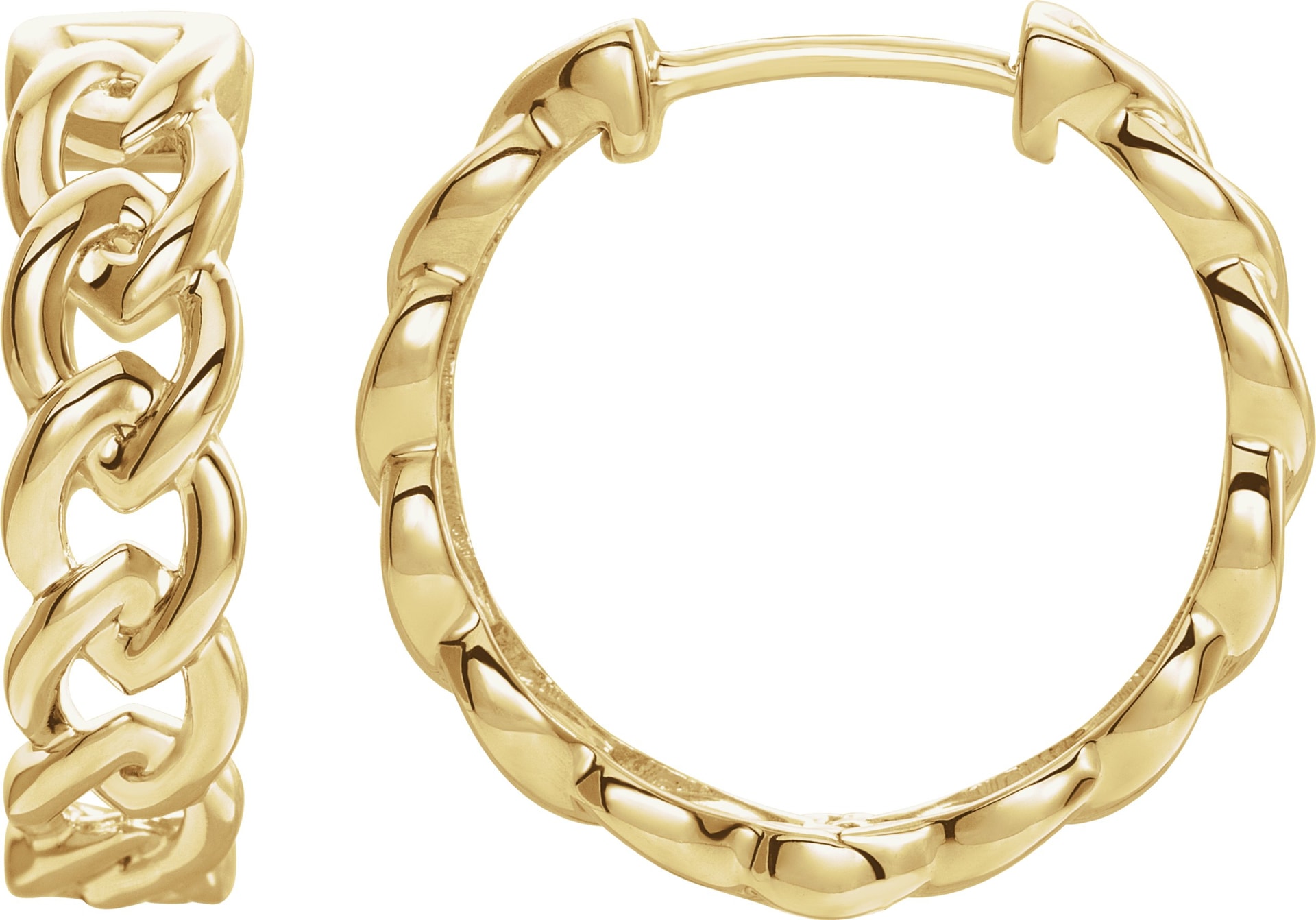 Chain Link Hoop Earrings