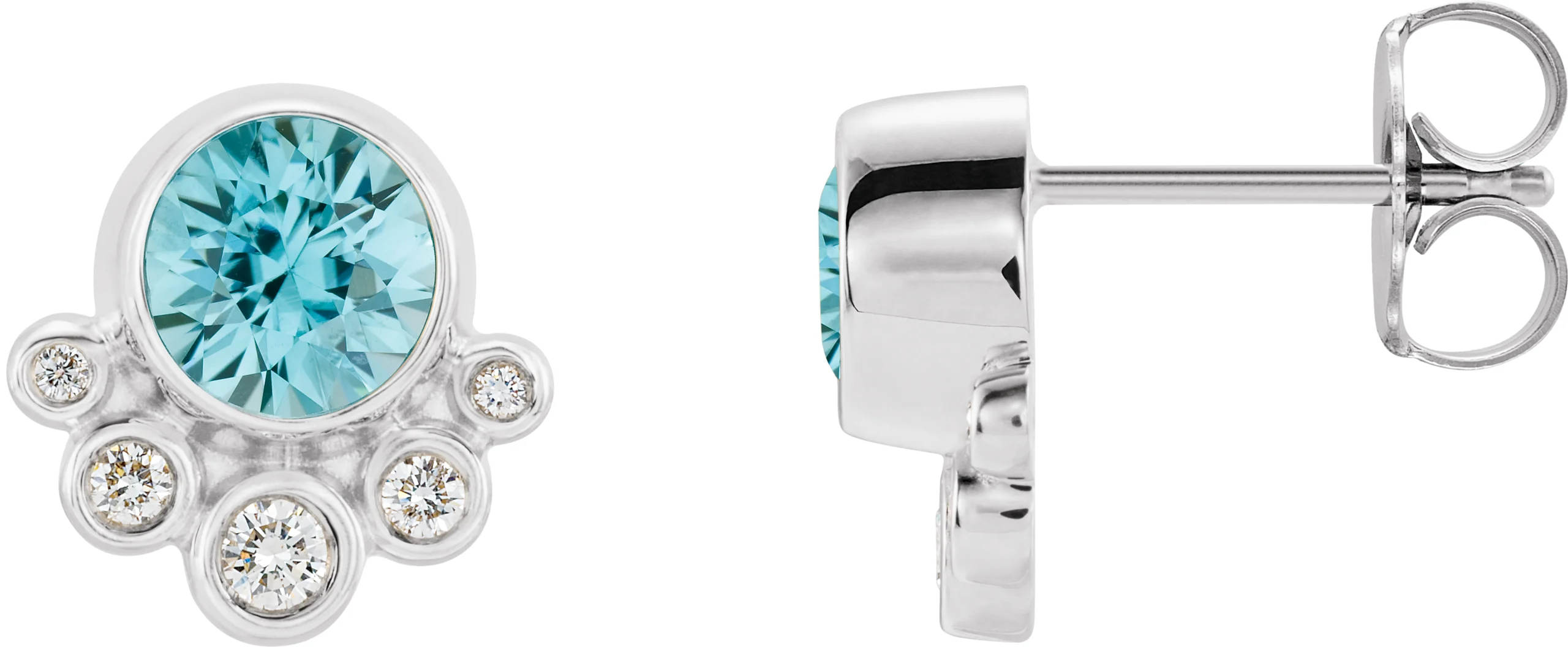 Accented Bezel-Set Earrings