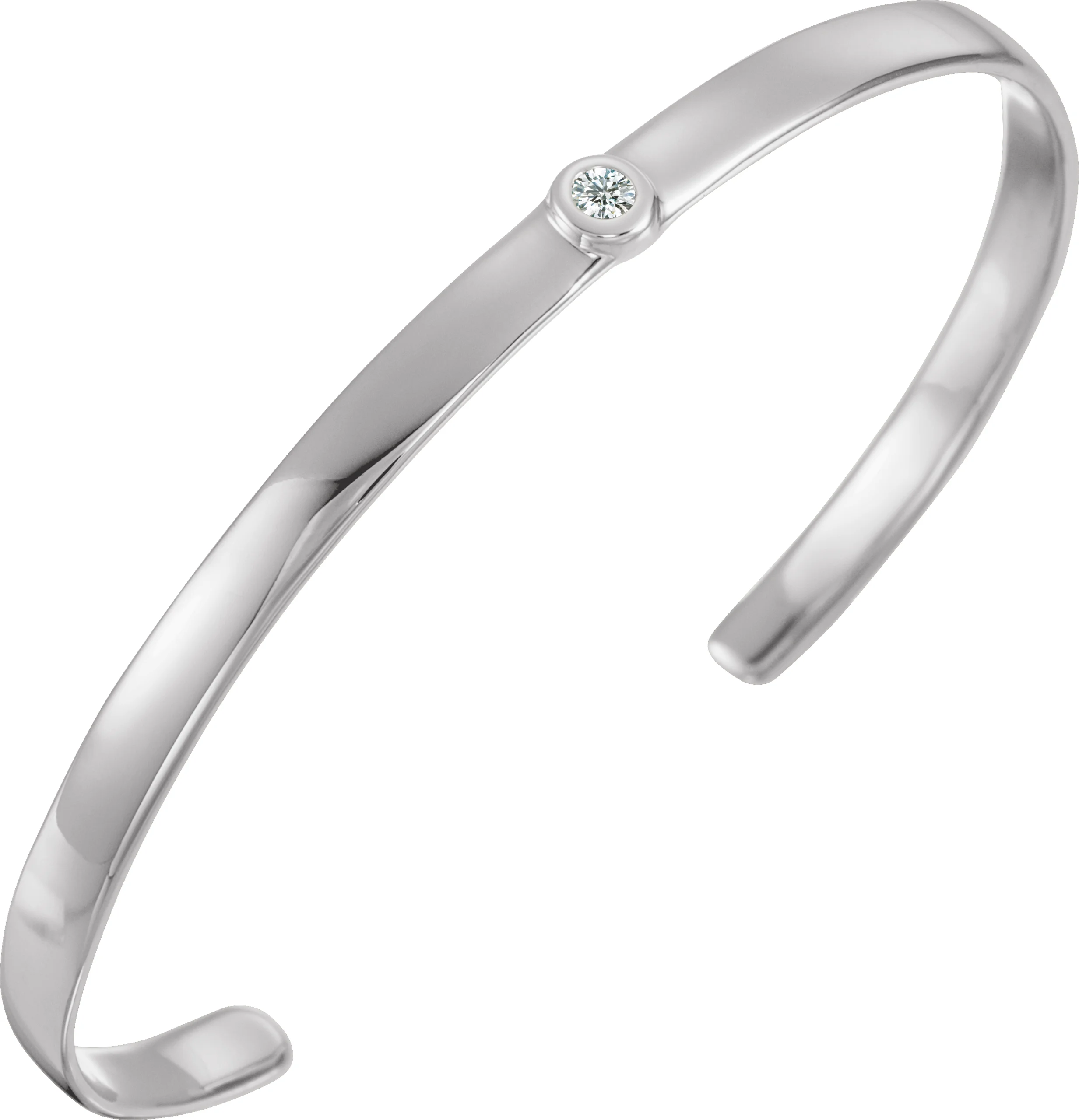 Bezel-Set Cuff Bracelet