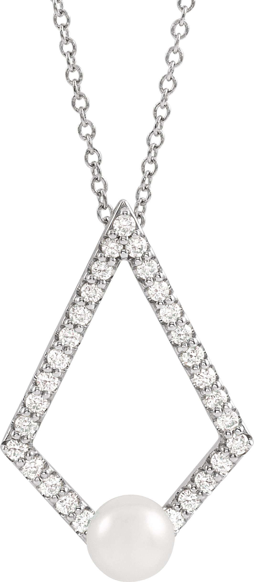 Pearl Geometric Necklace or Pendant