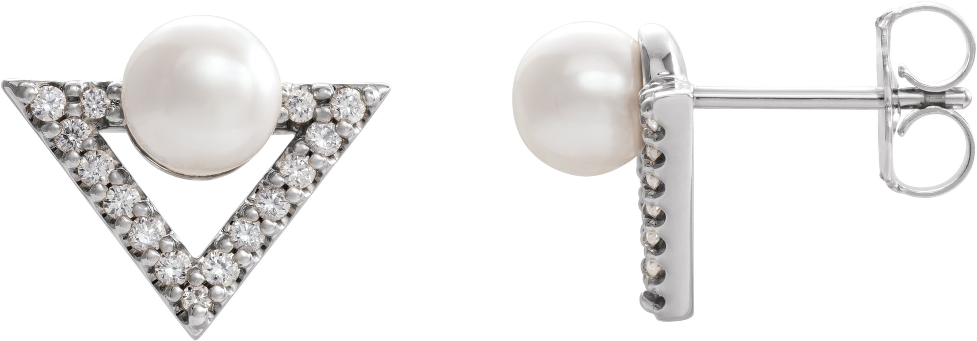 Pearl Geometric Earrings