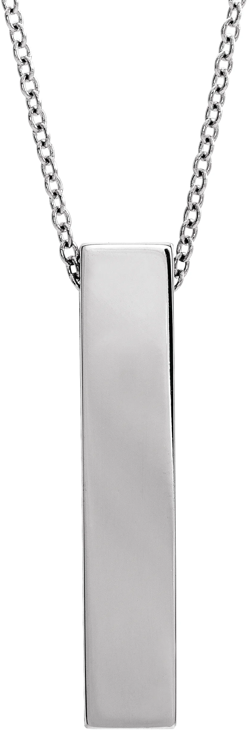 Engravable Sculptural Bar Necklace