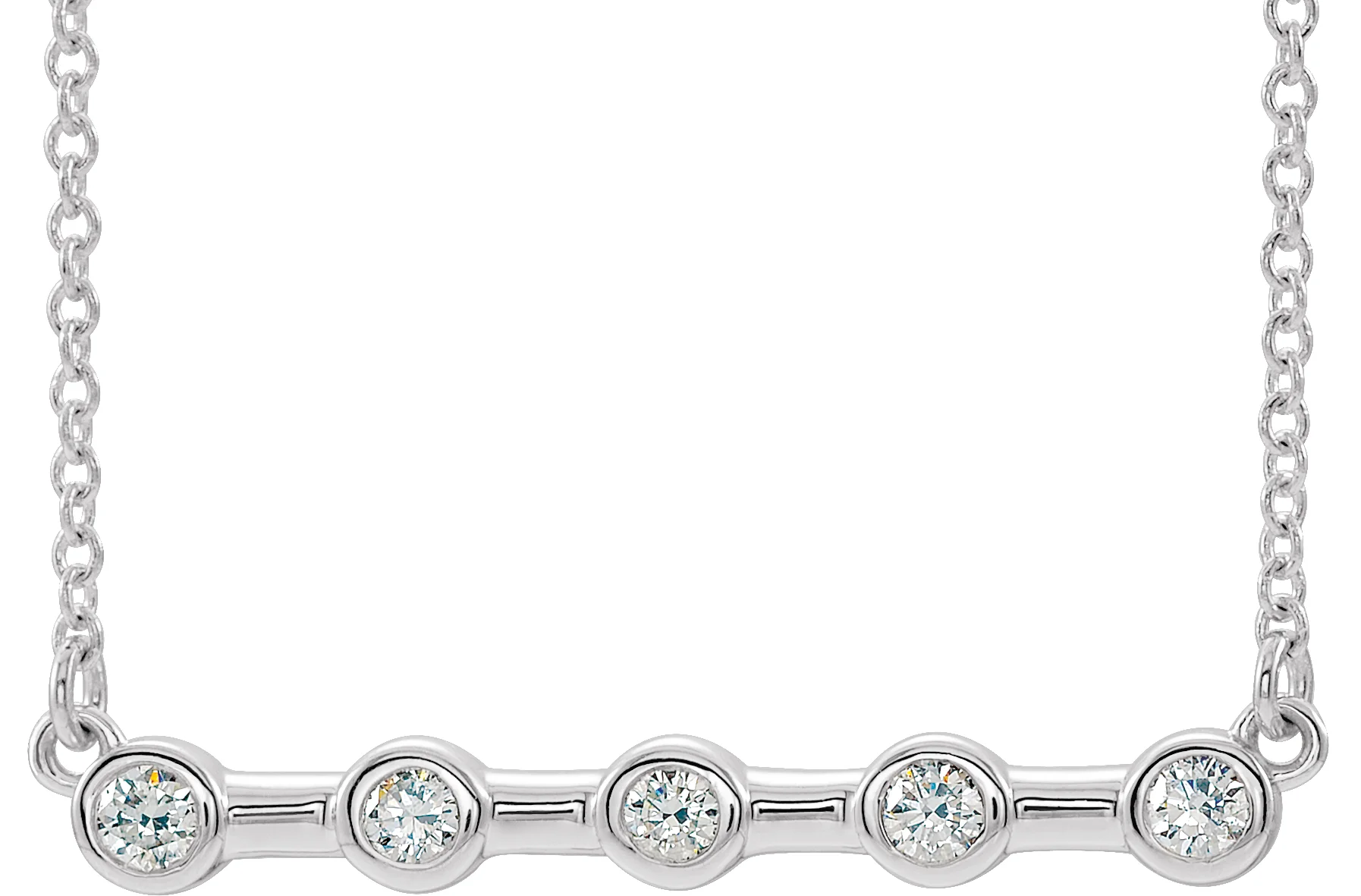Bezel-Set Bar Necklace
