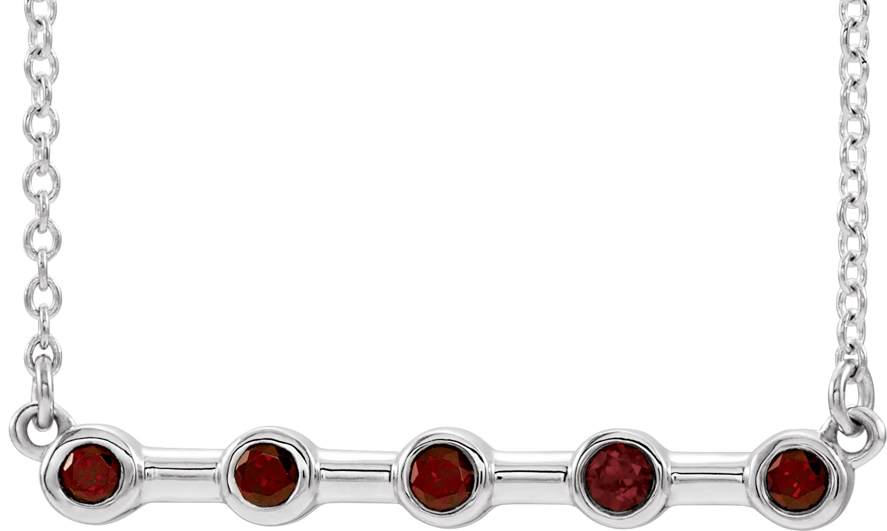 Bezel-Set Bar Necklace or Center  
